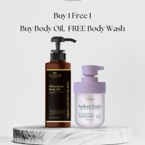 Buy 1 Get 1 - VCO Body Oil Free Velvet Exfo Body Wash