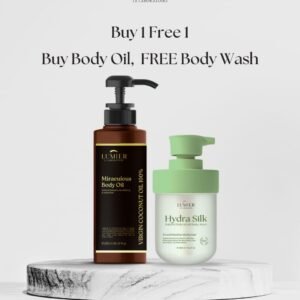 Buy 1 Get 1 - VCO Body Oil Free Hydra Silk Body Wash