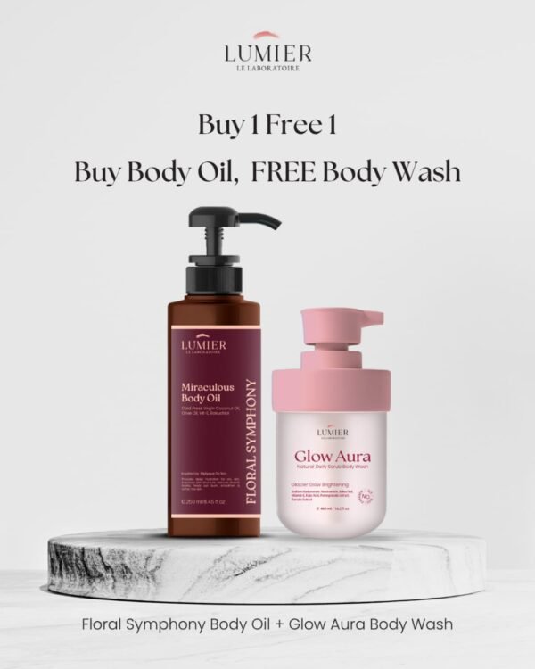 Floral symphony body oil + Free glow aura body wash