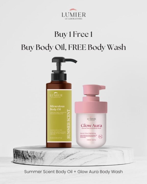 Floral Summer Scent body oil + Free glow aura body wash