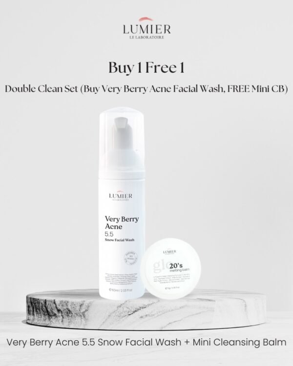 Very Berry Acne 5.5. Snow Facial Wash + Mini Cleansing Balm - Image 2