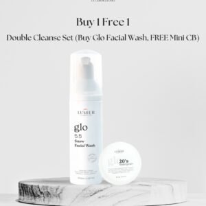 Glo 5.5. Snow Facial Wash + Mini Cleansing Balm