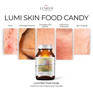 Lumi Skin Food Candy - Suplemen Kunyah Rasa Blackcurrant (Tanpa Gula)